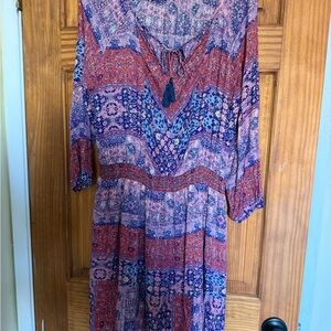 Lucky Brand women’s boho style midi Dress